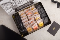 assorted biscuits-black tin box