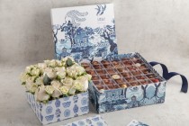 CHINOISERIE SQUARE MEDIUM SET WITH FLOWERS