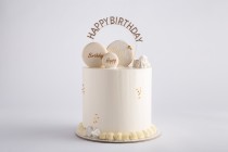 Happy Birthday Cake With Gold Band