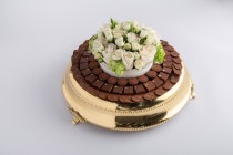 AJR O AFYA CHOCOLATE-GOLD STAND WITH FLOWER