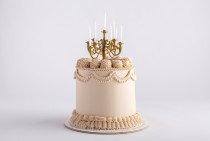 Candle Stand Birthday Cake – Antique Gold