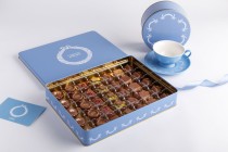 Assorted Chocolate French Blue Tin With Cup & Saucer