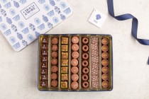 Assorted chocolates-Blue and white tin-T22