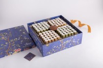 4 Parts Guraiba Blue Bird Box With Silver Tray