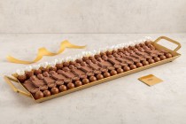 Assorted chocolate long gold tray-RG130