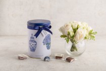 Mother's Day-assorted chocolate tin-large with flower vase