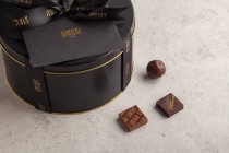 Assorted dark chocolate black tin box-large-D8