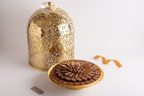 hajj chocolate gold tray with cover-H24-24
