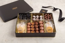 Assorted chocolates and biscuit-Black tin-T4