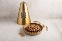 Ramadan gold tray with cover-R23-3