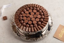 Eid chocolate round silver tray-E2