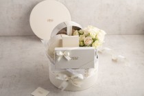 offwhite gift package with candle-medium