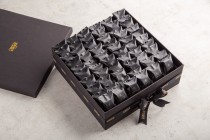 Wrapped Black pralines-sqaure box medium
