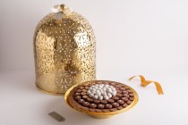 hajj chocolate gold tray with cover-H24-23