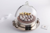 Butterfly Silver Round Tray With Cover - 3